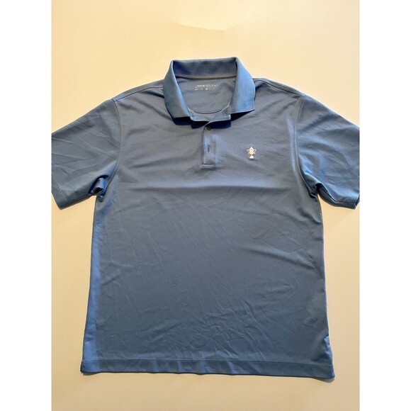 Nike Golf Polo Shirt Mens M Blue Dri-Fit Honors Golf Course Swoosh Logo - Picture 1 of 7